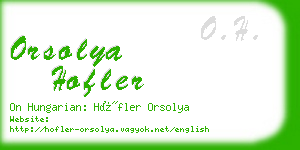 orsolya hofler business card